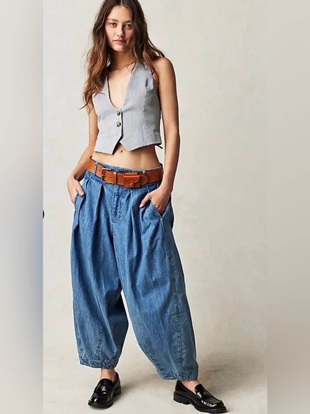 We The Free Ridley Pull-On Barrel Jeans - XS